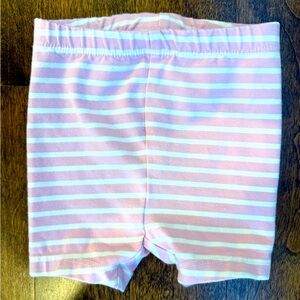 Hanna Andersson pink and white striped stretch shorts (3-6 months)